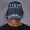 Snowman Knitted Pattern Print Baseball Cap