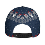 Snowman Knitted Pattern Print Baseball Cap