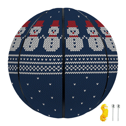 Snowman Knitted Pattern Print Basketball