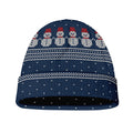Snowman Knitted Pattern Print Beanie