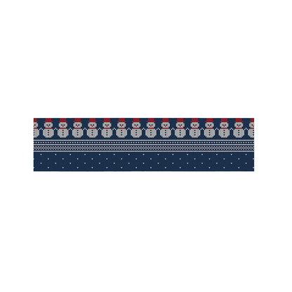 Snowman Knitted Pattern Print Bed Runner