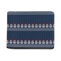 Snowman Knitted Pattern Print Bifold Wallet