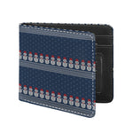 Snowman Knitted Pattern Print Bifold Wallet