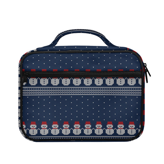 Snowman Knitted Pattern Print Briefcase Bible Bag