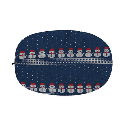 Snowman Knitted Pattern Print Car Side Mirror Covers
