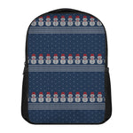 Snowman Knitted Pattern Print Casual Backpack