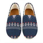Snowman Knitted Pattern Print Casual Shoes