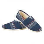 Snowman Knitted Pattern Print Casual Shoes