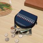 Snowman Knitted Pattern Print Coin Purse