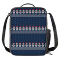 Snowman Knitted Pattern Print Crossbody Lunch Bag