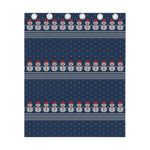 Snowman Knitted Pattern Print Curtain