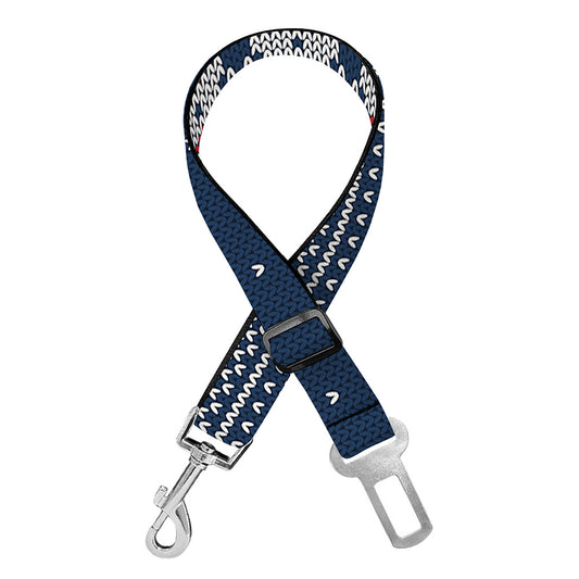Snowman Knitted Pattern Print Dog Seat Belt