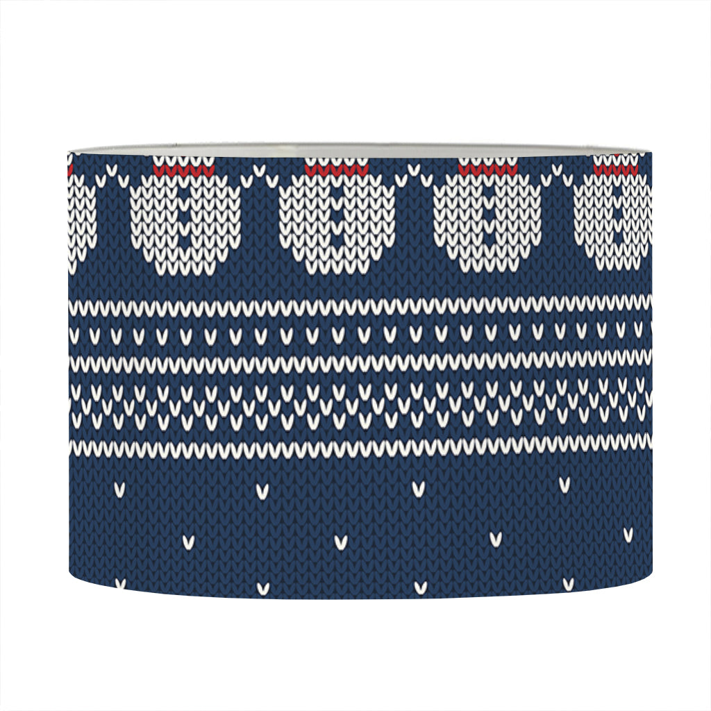 Snowman Knitted Pattern Print Drum Lamp Shade