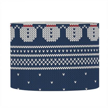 Snowman Knitted Pattern Print Drum Lamp Shade