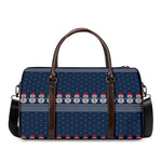 Snowman Knitted Pattern Print Duffle Bag
