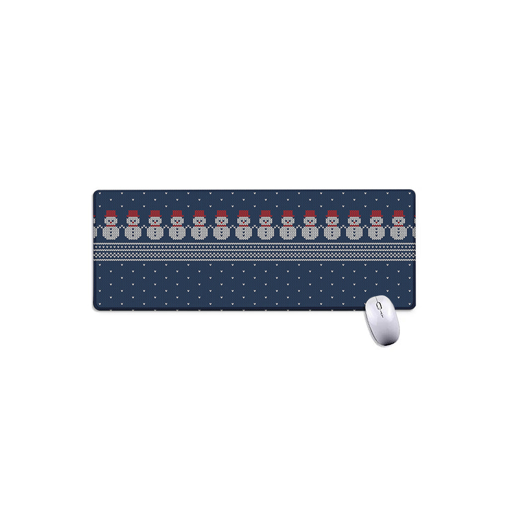 Snowman Knitted Pattern Print Extended Mouse Pad