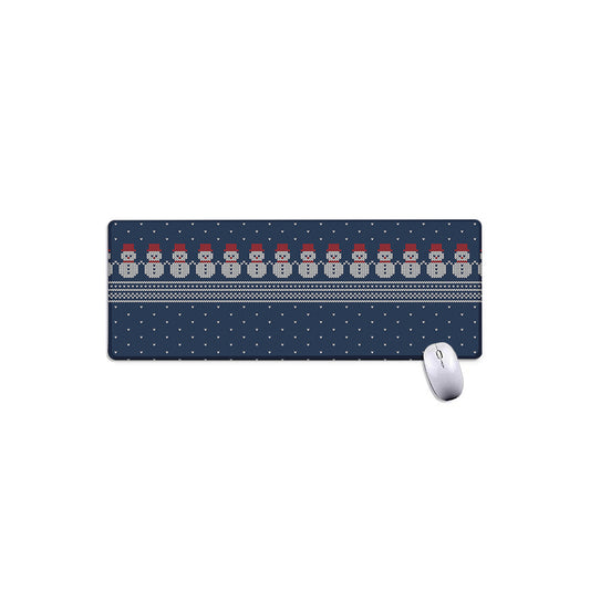 Snowman Knitted Pattern Print Extended Mouse Pad