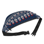 Snowman Knitted Pattern Print Fanny Pack