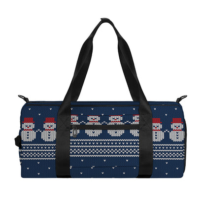 Snowman Knitted Pattern Print Gym Bag