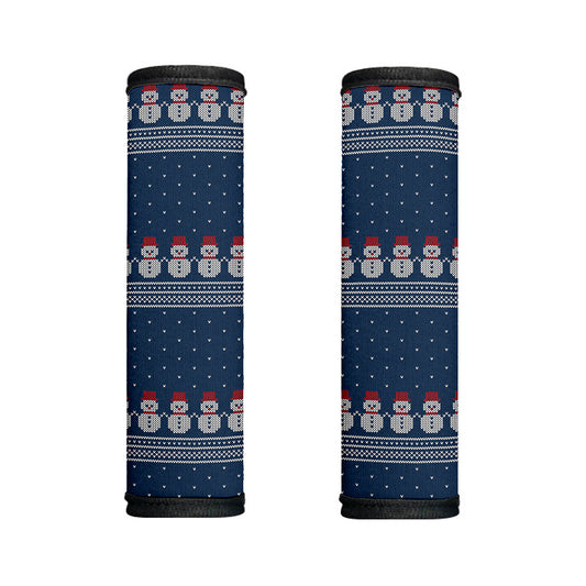 Snowman Knitted Pattern Print Handle Covers
