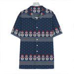 Snowman Knitted Pattern Print Hawaiian Shirt