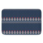 Snowman Knitted Pattern Print Indoor Door Mat