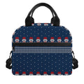 Snowman Knitted Pattern Print Insulated Lunch Bag