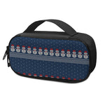 Snowman Knitted Pattern Print Insulin Cooler Travel Case
