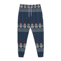 Snowman Knitted Pattern Print Jogger Pants