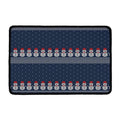 Snowman Knitted Pattern Print Kitchen Mat