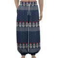 Snowman Knitted Pattern Print Lantern Pants