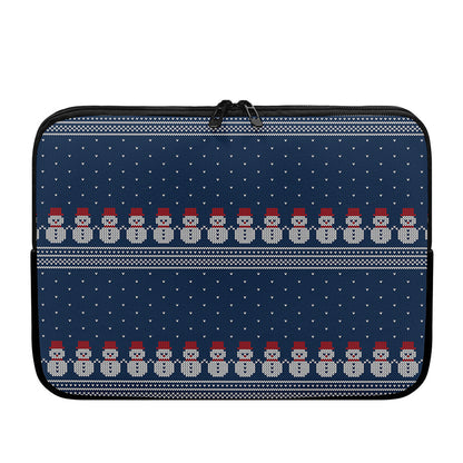 Snowman Knitted Pattern Print Laptop Sleeve