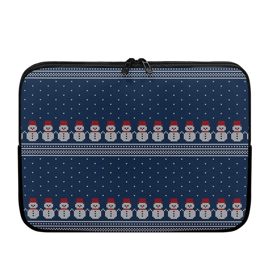 Snowman Knitted Pattern Print Laptop Sleeve