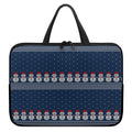 Snowman Knitted Pattern Print Laptop Sleeve With Handle