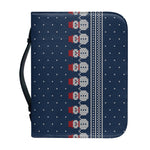 Snowman Knitted Pattern Print Leather Bible Cover