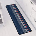Snowman Knitted Pattern Print Long Kitchen Mat