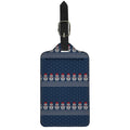 Snowman Knitted Pattern Print Luggage Tag
