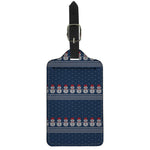 Snowman Knitted Pattern Print Luggage Tag