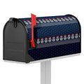 Snowman Knitted Pattern Print Mailbox Cover