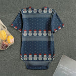 Snowman Knitted Pattern Print Men's Bodysuit