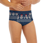 Snowman Knitted Pattern Print Men's Briefs