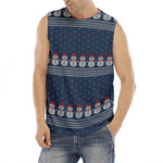 Snowman Knitted Pattern Print Men's Fitness Tank Top