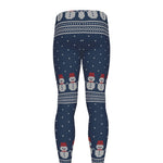 Snowman Knitted Pattern Print Men's leggings
