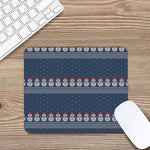 Snowman Knitted Pattern Print Mouse Pad