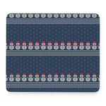 Snowman Knitted Pattern Print Mouse Pad