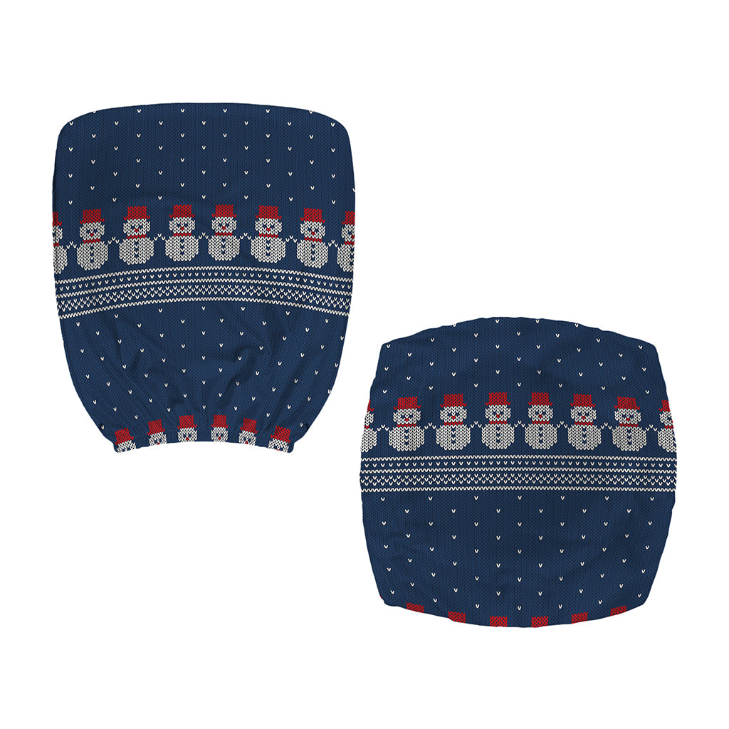 Snowman Knitted Pattern Print Office Chair Cover