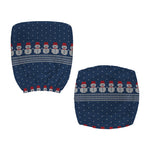 Snowman Knitted Pattern Print Office Chair Cover