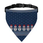 Snowman Knitted Pattern Print Over The Collar Dog Bandana