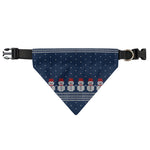 Snowman Knitted Pattern Print Over The Collar Dog Bandana