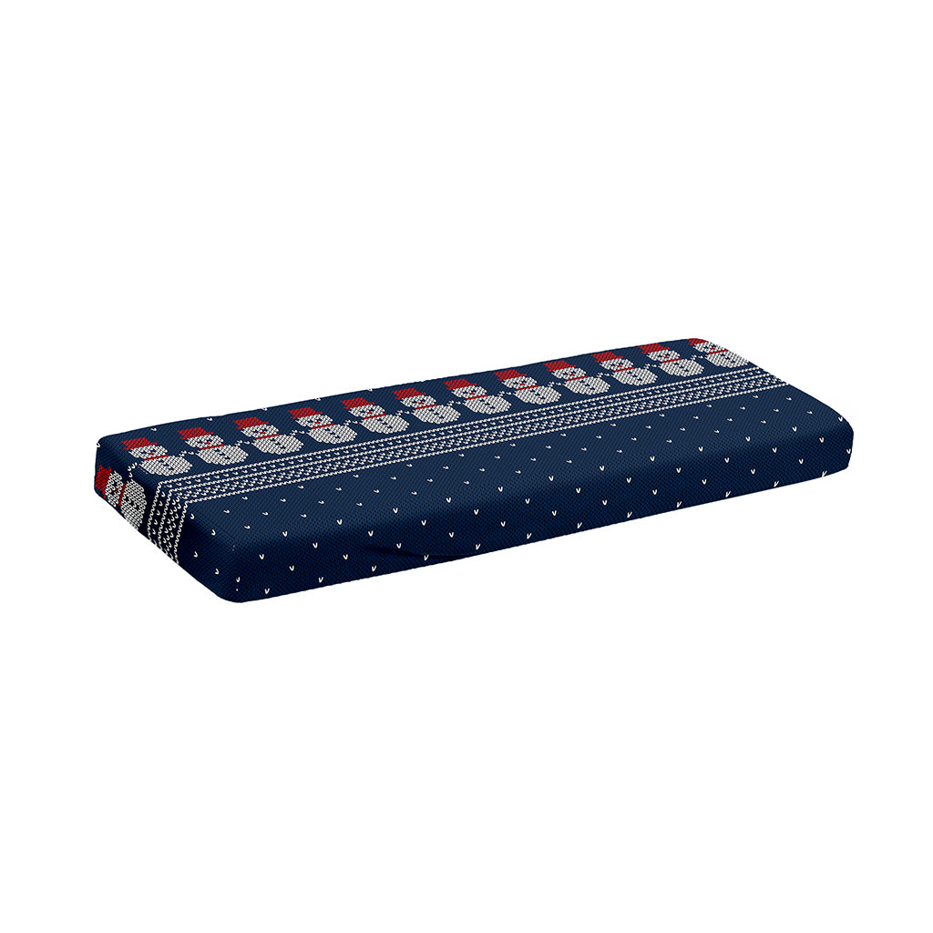 Snowman Knitted Pattern Print Piano Keyboard Cover